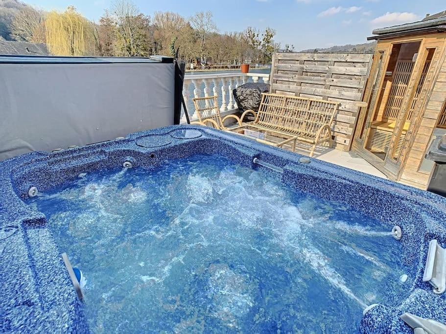 Yvoir Vue Sur Meuse Avec Jacuzzi Et Sauna Exterieur. المظهر الخارجي الصورة