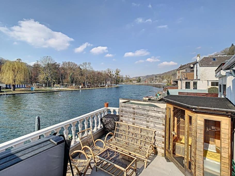 Yvoir Vue Sur Meuse Avec Jacuzzi Et Sauna Exterieur. المظهر الخارجي الصورة